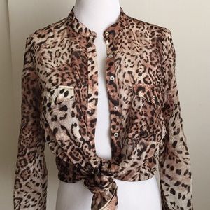 Leopard print blouse
