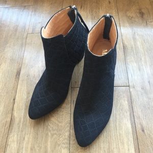 Marais USA crocodile navy ankle boots
