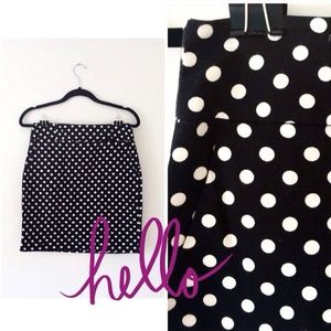 Polka Dot Pencil Skirt