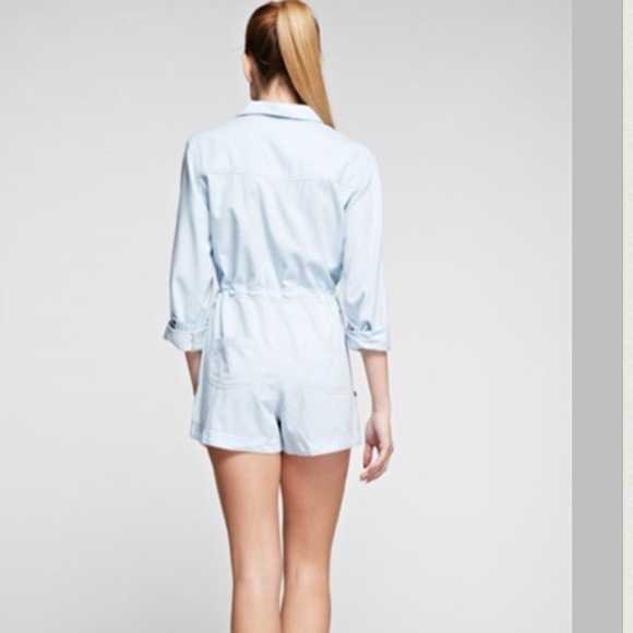 Chambray Button Down Romper - Picture 4 of 4