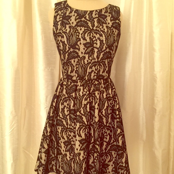H&M Lace Gathered Waist Dress