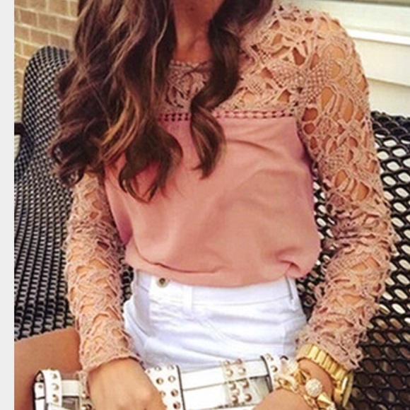 🌻crochet sleeves blouse Sz Small🌻