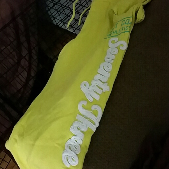 Bright yellow sweatpants