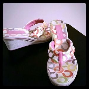 SOLD COACH 'Dalores' Wedge Sandals