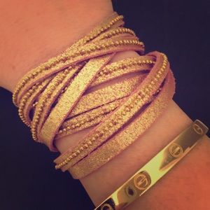 Henri Bendel Leather Wrap Bracelet