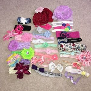 Infant to toddler girl headband bows