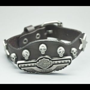 Leather Harley Davidson bracelet