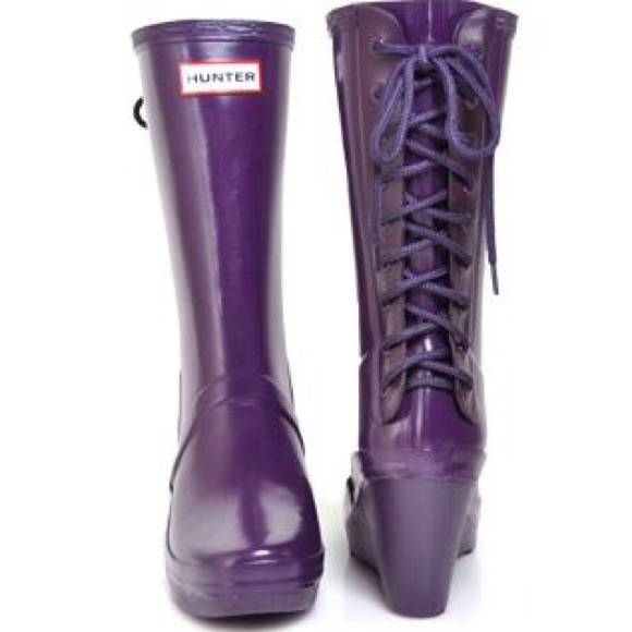 Hunter | Verbier Lace Up Wedge Rain boot