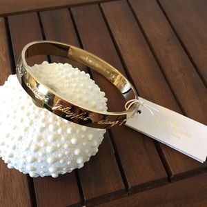 NWT kate spade heart of gold bangle
