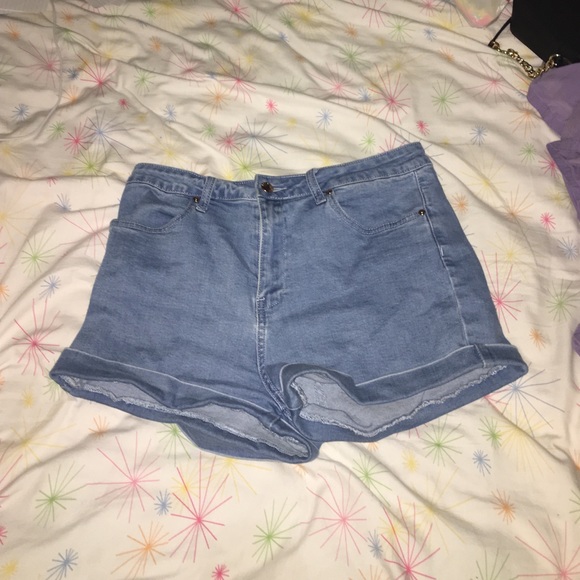 High waisted denim shorts forever 21