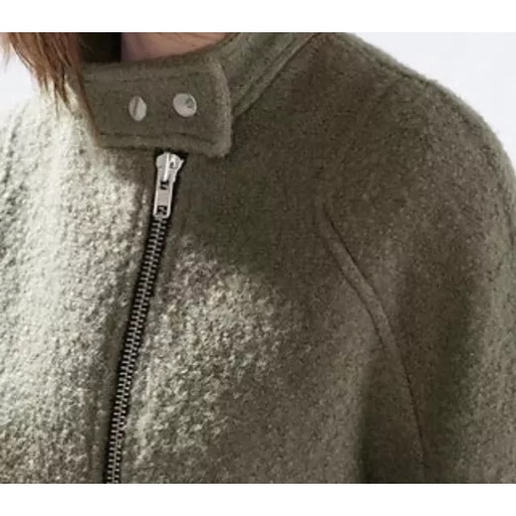 Zara Wool blend biker jacket coat