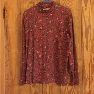 Paisley mock turtleneck