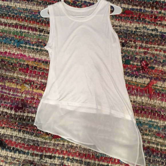 White tank with shear trim!!