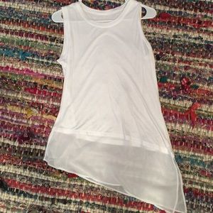 White tank with shear trim!!