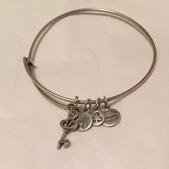 Alex & Ani silver skeleton key bangle