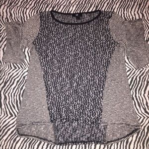 black and white sweater