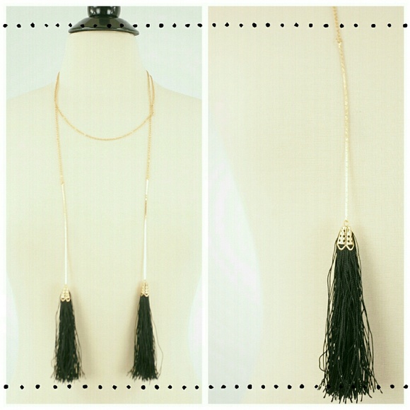 Double Tassel Gold Necklace