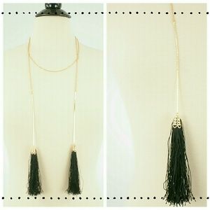 Double Tassel Gold Necklace