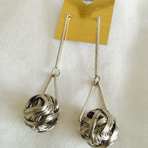 Wicker ball earrings