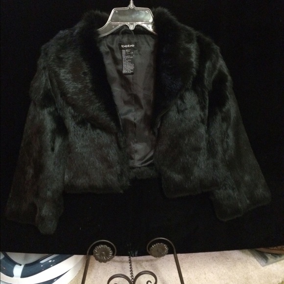 Real fur shawl rap from Bebe