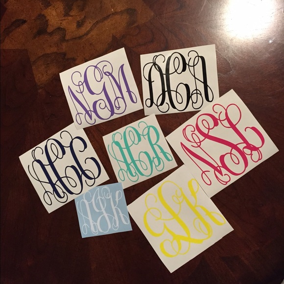 Vine Monogram Decal