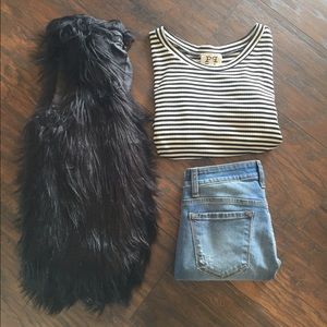 Faux fur vest