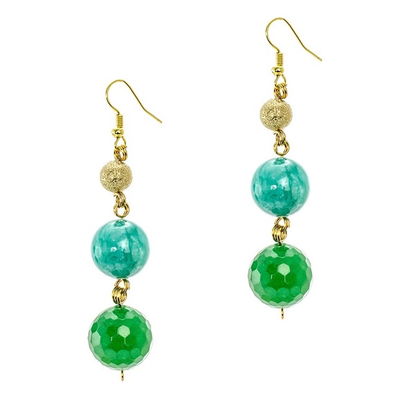 Jardin Jewelry - Genuine Jade Stone earrings Jardin Boutique Jardin Jewelry - Genuine Jade Stone earrings Jardin Boutique