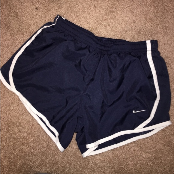 Navy blue Nike running shorts
