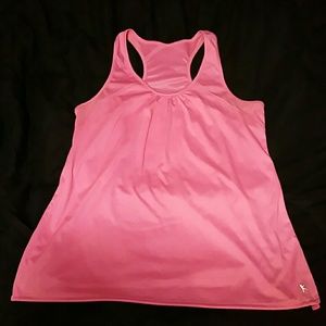 Hot pink work out tank