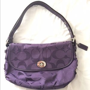 Coach purple large signature purse/bag
