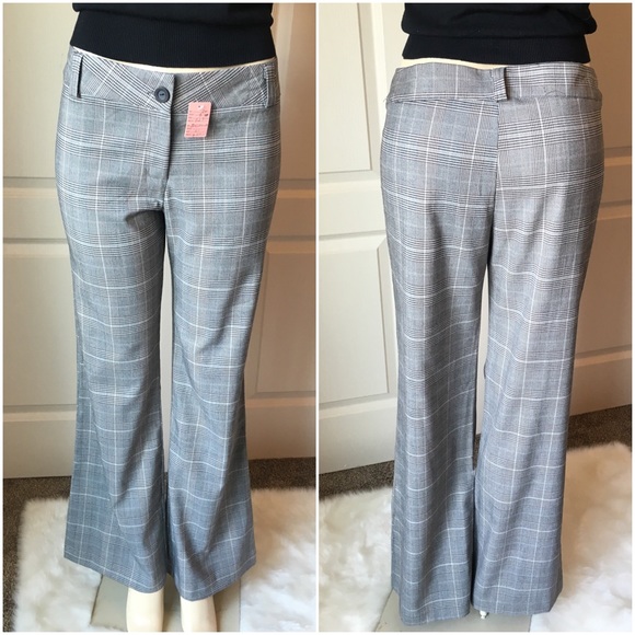 plus size plaid dress pants