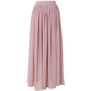 Pale Pink Maxi Skirt.