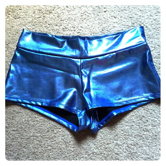 Pants - Shinny blue shorts!