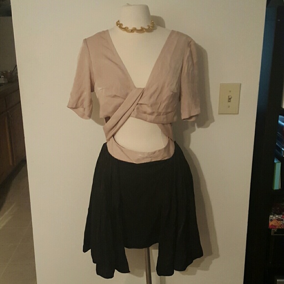 Cute beige and black dress