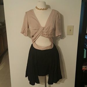 Cute beige and black dress