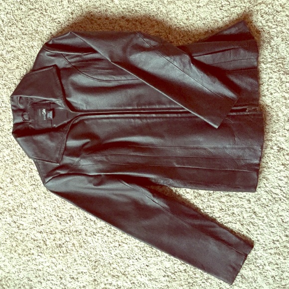 ⭐️SALE⭐BA Black 100% Leather Jacket💋