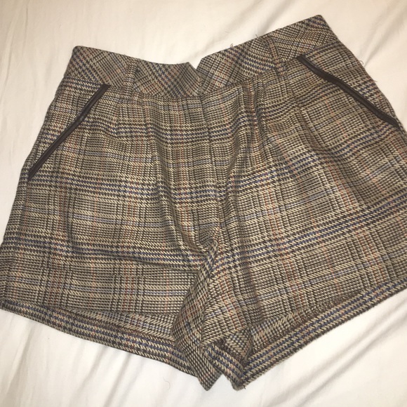 Topshop plaid shorts