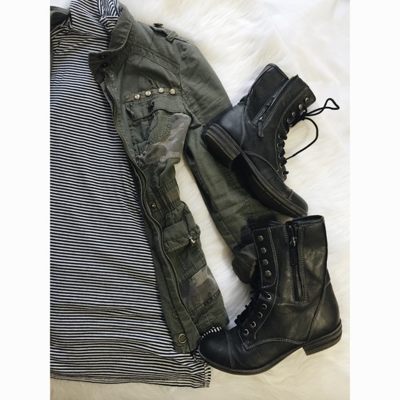 Black Combat Booties