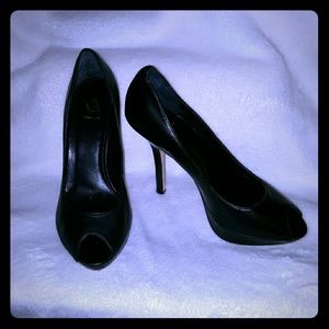 Velvet Angels Black open toe pumps NEW
