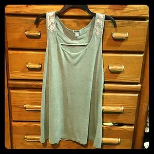 Sequined tank top