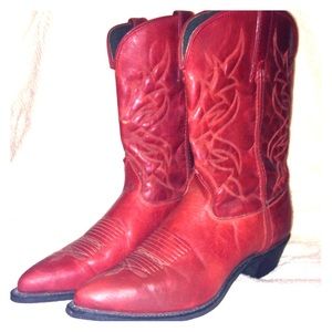 Vintage Wrangler Red Cowboy Boots size 9
