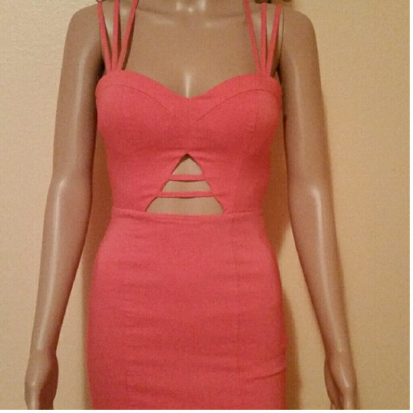 Coral Ally club dress for night out