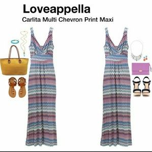 Loveapella chevron maxi dress