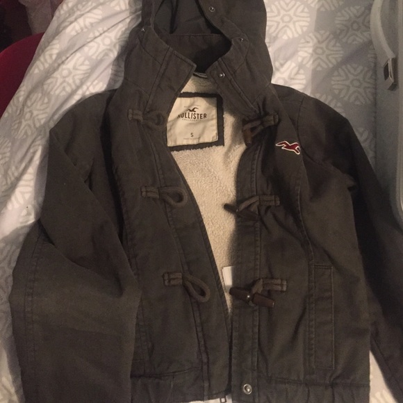 Hollister army green jacket