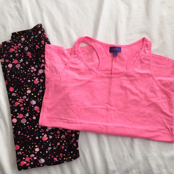 NEW leggings and racer back tank top lounge wear