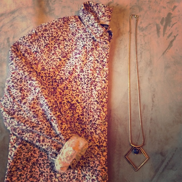 Urban Outfitters cozy floral flannel S