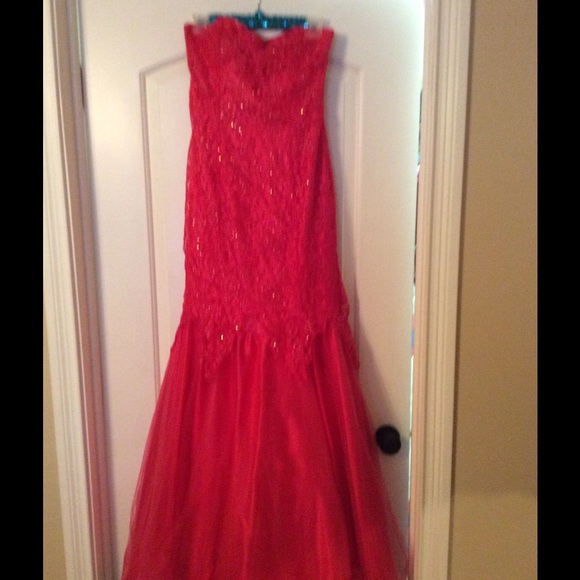 Watermelon Mermaid formal gown