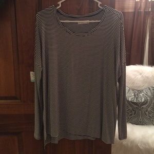 Ambercrobie and Fitch Black and white strip shirt