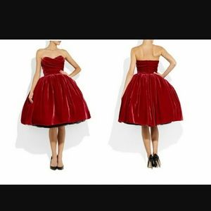 Dolce gabbana inspired red velvet dress small
