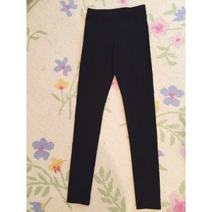 Black high-waisted tight skinny dress pants